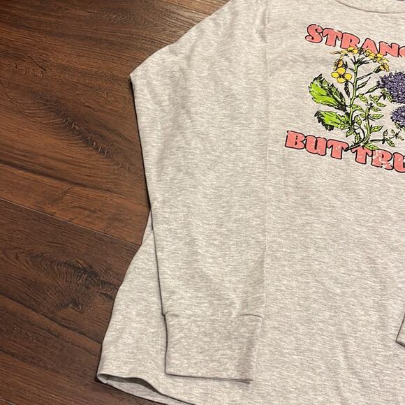 BP Nordstrom NWT Grey Light Heather Strange long Sleeve Tee - Picture 3 of 6